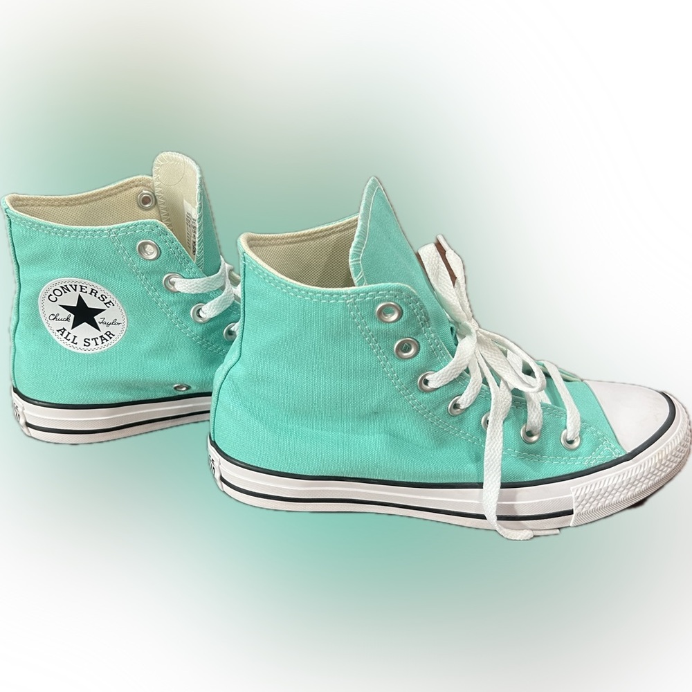 Converse Teal High-Top Sneakers - Picture 8 of 9